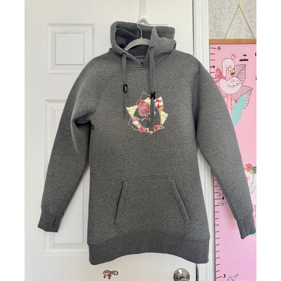 NWOT CG Habitats Large Womens Gray Hoodie Cotton Blend Long - Picture 1 of 8